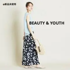 【新品未使用タグ付】BEAUTY＆YOUTH TOWN プリント スカート