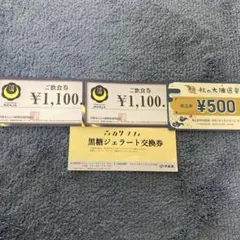 月島もんじゃ お食事券2700分 アイス券