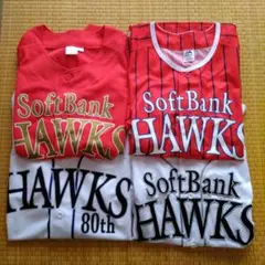 SoftBank Hawks レプリカユニフォーム ４着まとめ売り