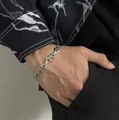 チェーン Z デザイン ブレスレット シルバー メンズ モード ユニセックス