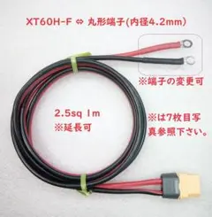 XT60H-F ⇔ 丸形端子　変換ケーブル