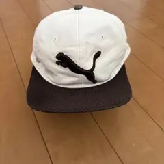 PUMA 通気性メッシュキャップ ホワイト/ブラウン