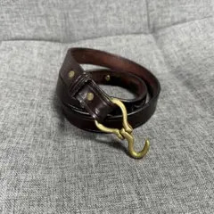 tory leather MINI HOOPPICK BELT 32 ブラウン