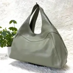 【美品】WAKO 皇室御用達　ハンドバッグ　トートバッグ　レザー　グリーン