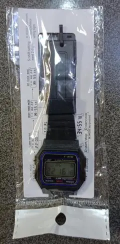 【新品】アラーム付きデジタル腕時計・黒のシリコーンバンドのユニセックススポーツ