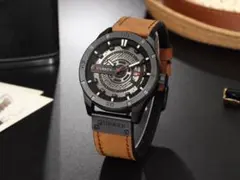 【おススメ】CURREN メンズ　腕時計　クォーツ　ブラウン