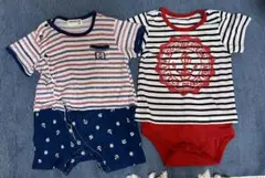 CROISSANCE BEBE と タキヒヨー マリンデザイン ロンパース2枚