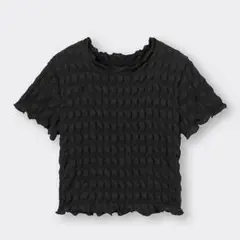 GU シャーリングT半袖【Sサイズ・ブラック】