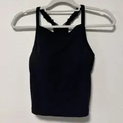 GU クロップドバックレースキャミソール カップ付き