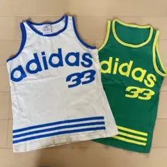 adidas ノースリーブタンクトップ 140、１３０　2枚セット　双子