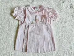 90年代ヴィンテージ　ピンク 刺繍ワンピース エプロンドレス
