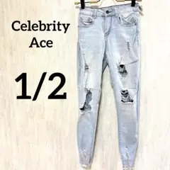 Celebrity Ace 【1/2】ダメージデニム レディース ボトムス 古着