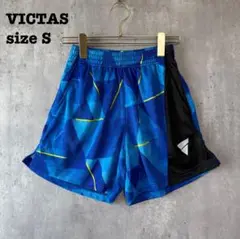 美品 VICTAS ヴィクタス ショートパンツ メンズ S ブルー 練習着 速乾