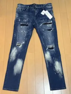CavariA キャバリア　ペイント　デザインデニム スキニー
