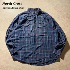 90s North Crestボタンダウンチェックシャツ古着アメカジCBOYレア
