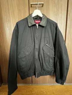 Supreme Leather Collar Utility Jacket