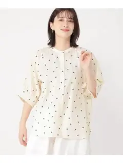 スタジオクリップ シングルガーゼビッグカフスブラウス