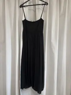 ブラック キャミワンピース ロング