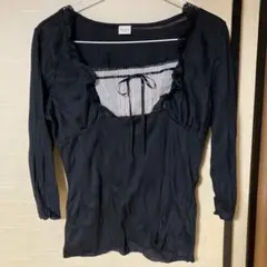 axes femme ブラック長袖　トップス　カットソー　八分袖