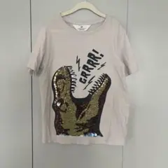 恐竜のグリッタースパンコールキラキラTシャツ