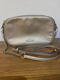 コーチ カメラバッグ ベージュ×シルバー