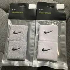 ２袋セット　Nike リストバンド 2個セット グレー ホワイト