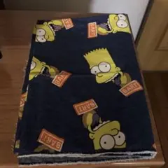 72×100 デニム風　シンプソンズ　布　生地　ハンドメイド　ハギレ