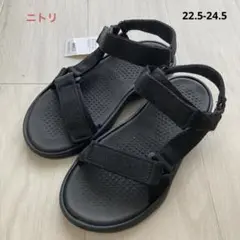 ❗️新品】ニトリ ストラップサンダル M 22.5 24.5 スポーツサンダル 黒