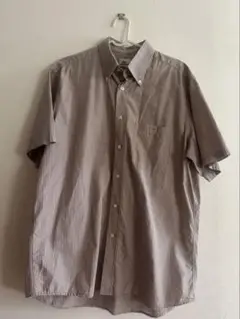 LACOSTE 半袖シャツ サイズ43 ブラウン系チェック