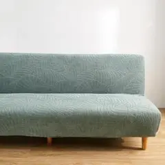 【3人掛け】ソファベッドカバー 肘なし ストレッチ ソファーカバー グリーン