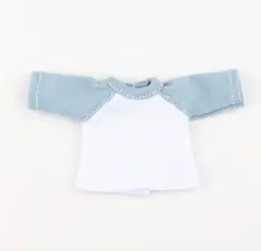 ねんどろいど服　オビツ11服　ドール服　　長袖Tシャツ　水色