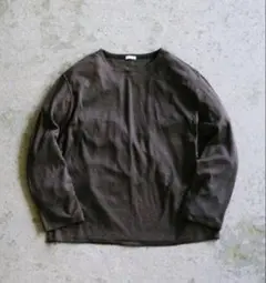 【LIDNM】C/CA GAUZE L/S DEEP MOCHA
