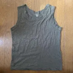45r コットンタンクトップ 茶色