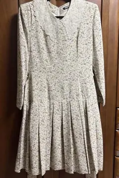 ヴィンテージ昭和　 花柄長袖ワンピース