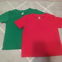 無地Tシャツ　キッズ　100　マリオ＆ルイージ　コスチューム