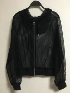 Used メッシュ　パーカー　黒　Black 3L