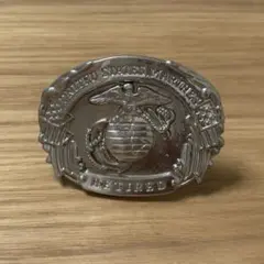 【激レア】アメリカ海兵隊 退役記念実物ベルト バックル