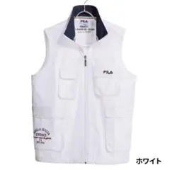 FILA メンズ メッシュベスト ホワイト