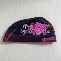 新品未開封arena 水泳用キャップ Sサイズ ネイビー/ピンク　アリーナちゃん