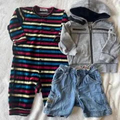 3点まとめ売り　80 男の子　ロンパース　ハーフパンツ　パーカー　BABYGAP