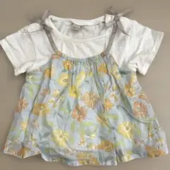 petit main フラワープリント トップス　80センチ