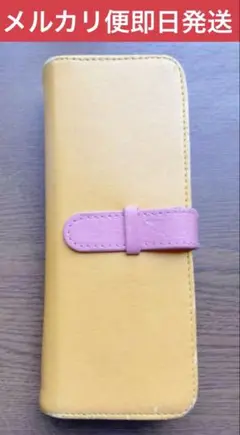 カードケース　イエロー　ピンク　合皮