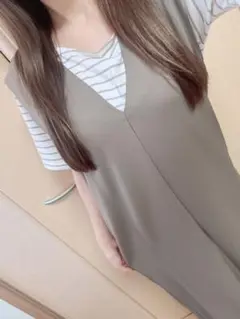 ボーダーT×ワンピースセットコーデ