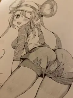 ポケモン　メイ　ファンアート　手描き　イラスト