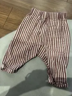赤と白のストライプ パンツ