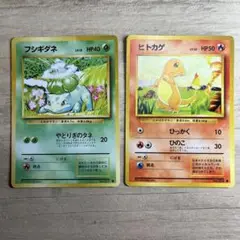 フシギダネ　ヒトカゲ　2枚セット　旧裏　ポケモンカード