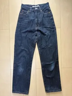 PAGE BOY ハイウェスト ストレートデニム S ダークブルー