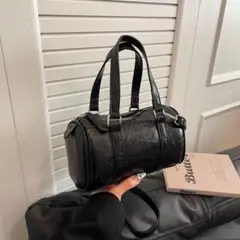 ミニボストンバッグ　ショルダーバッグ　2way ミニバッグ ハンドバッグ　黒