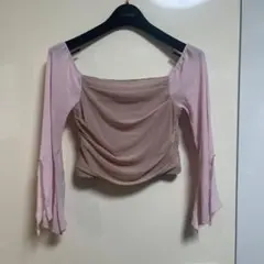ピンク ダンストップス