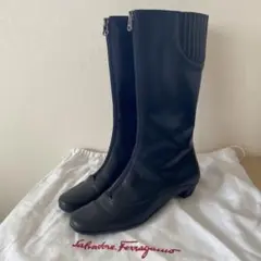 美品 フェラガモ ブーツ レディース ブラック